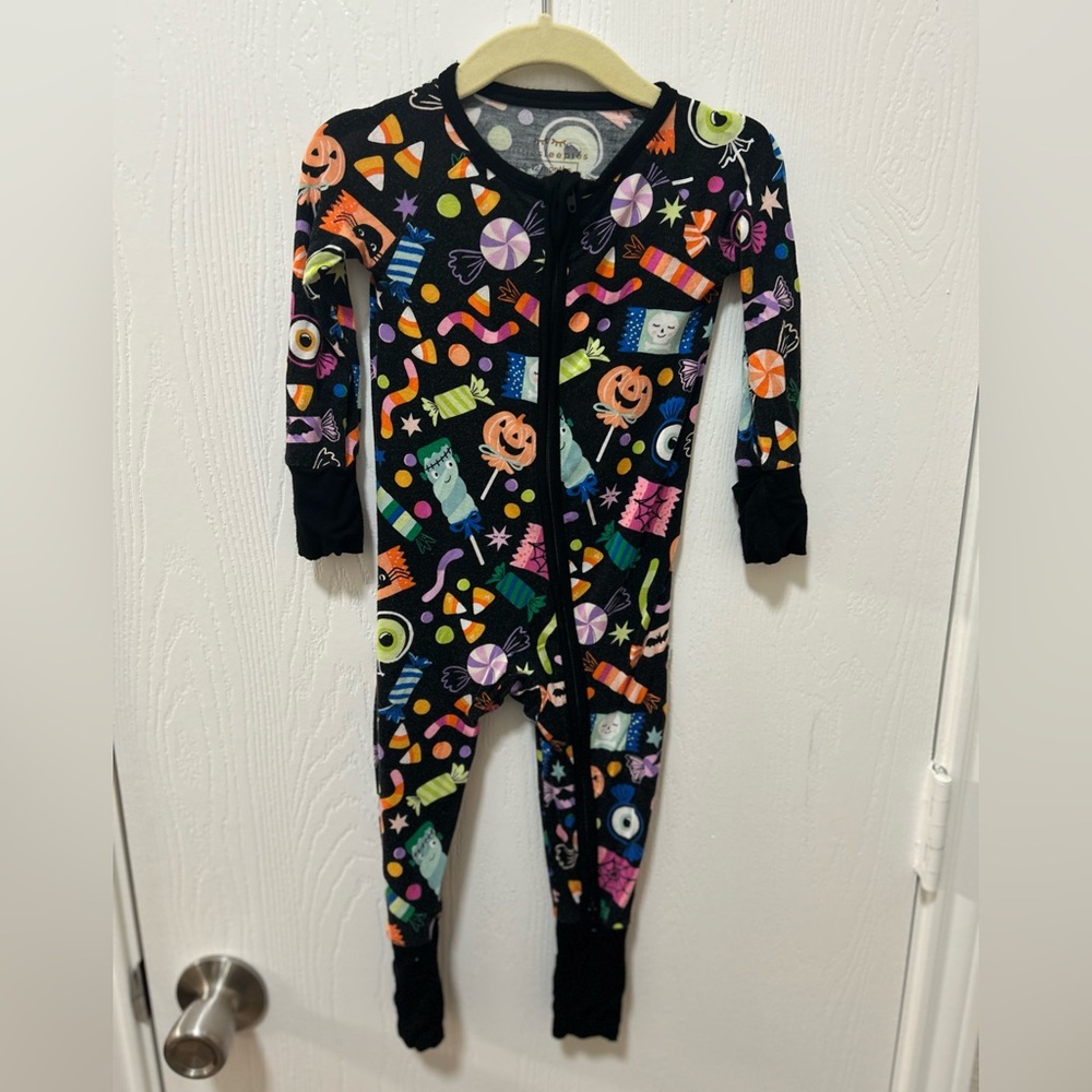 Little Sleepies Bamboo Halloween Candy Print Zippy Baby Size 6-12 Months